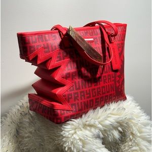 SPRAYGROUND TOTE INFINITI SPLIT SHARK BITE RED LIMITED EDITION SOLD OUT